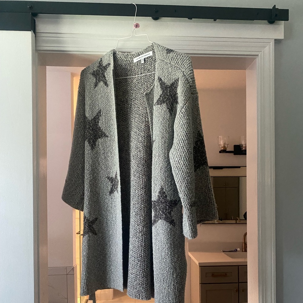 Long Gray Star Cardigan